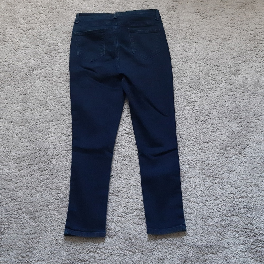 High Waisted Dark-Washed Skinny Jeans - Picture 3 of 4